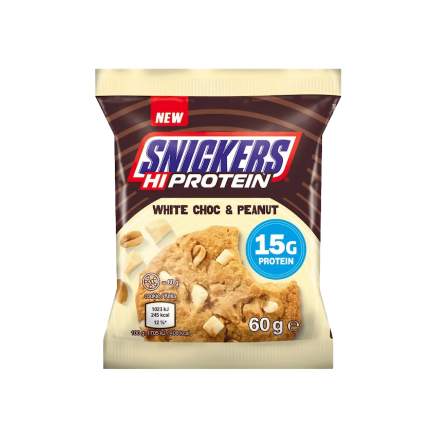 Snickers HiProtein Cookie (60G) White Choc & Peanut