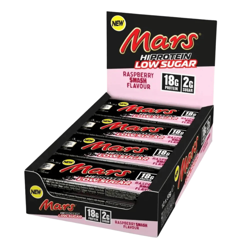 Mars HiProtein Low Sugar Bar (12x57G) Raspberry Smash