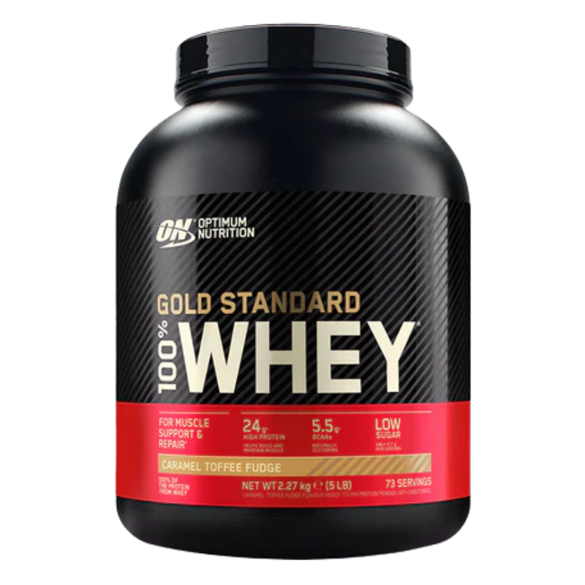 Optimum Nutrition 100% Whey Gold Standard (2300G Dose) Caramel Toffee Fudge