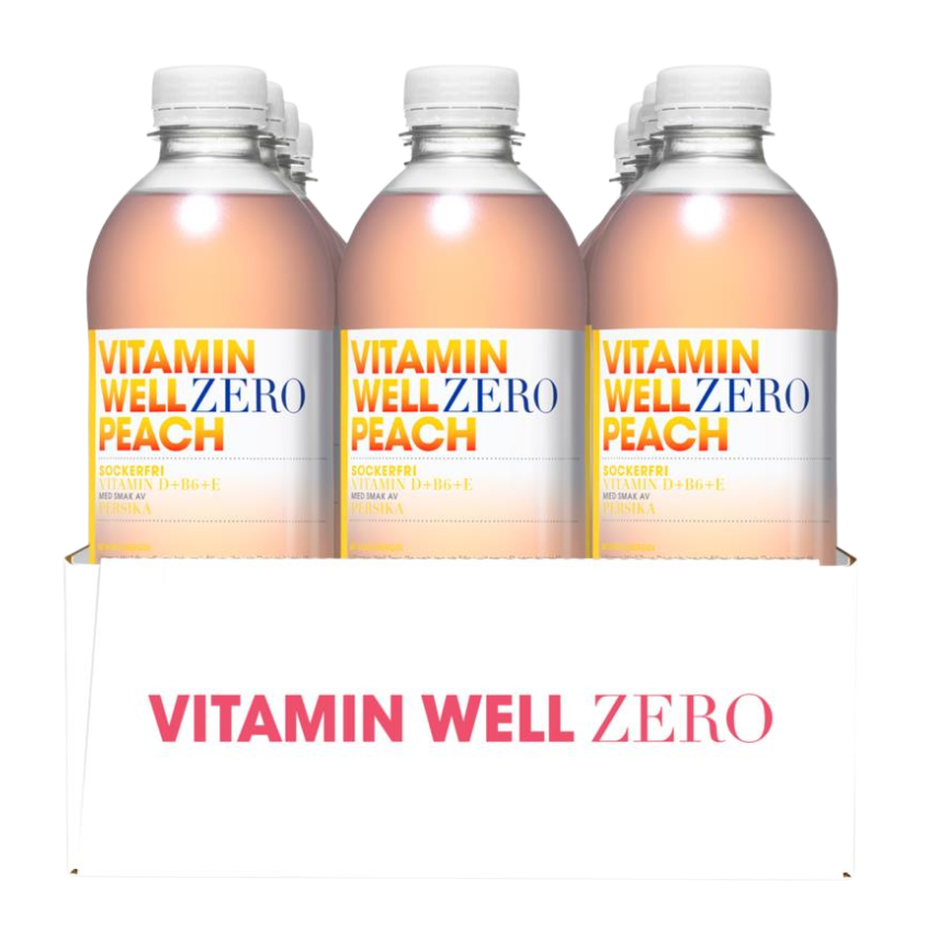 Vitamin Well Zero Peach (12x500ML)