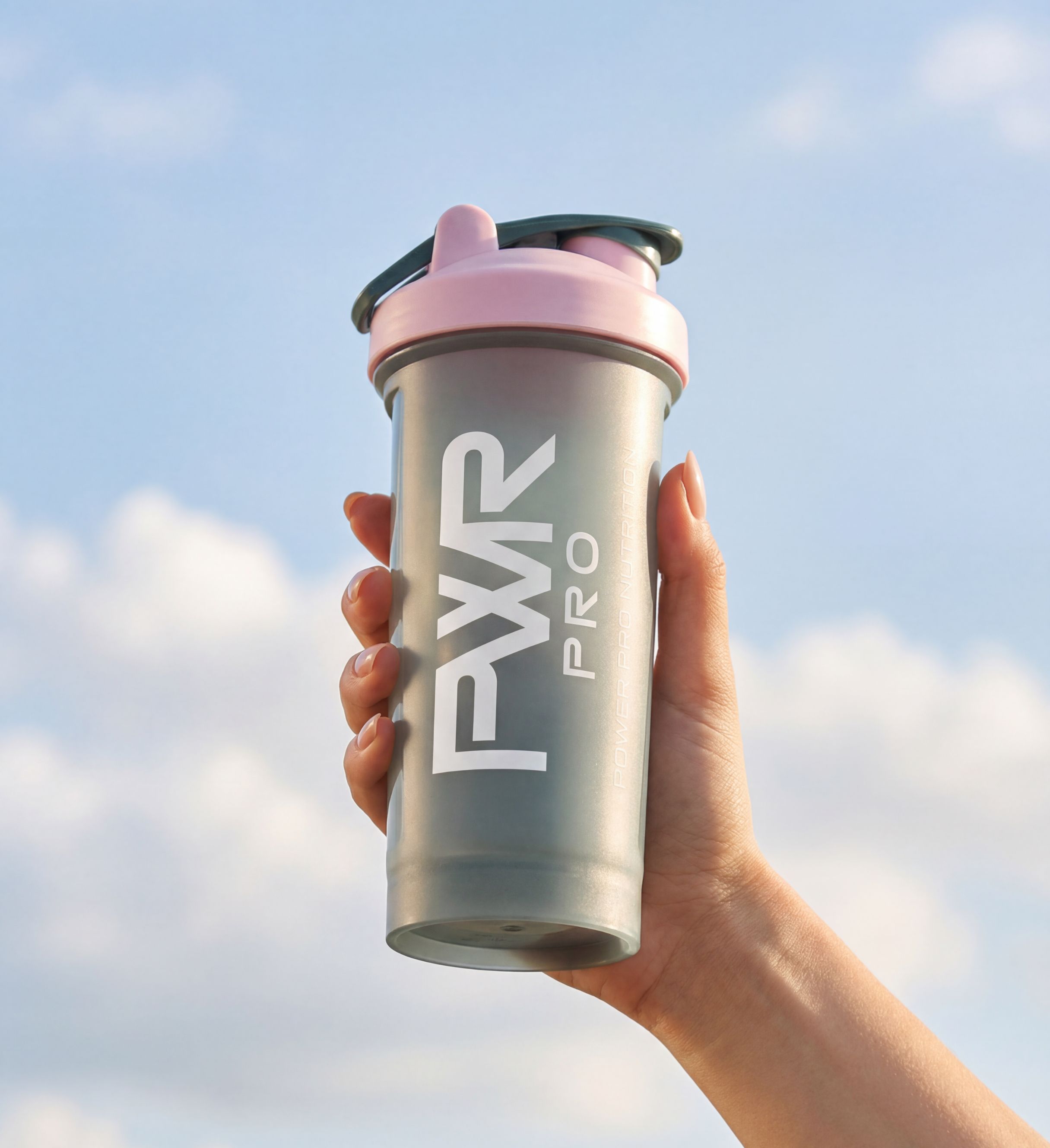 PWR Pro Shaker (600ML) Pink-Lid